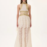 SS26-D-1016-34 raisa_vanessa maxi-dress-with-knitted-top-and-two-layered-lace-skirt-with-gold-metal-borderline