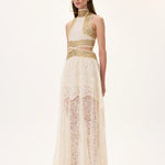 SS26-D-1016-36 raisa_vanessa maxi-dress-with-knitted-top-and-two-layered-lace-skirt-with-gold-metal-borderline