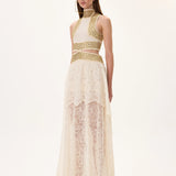 SS26-D-1016-36 raisa_vanessa maxi-dress-with-knitted-top-and-two-layered-lace-skirt-with-gold-metal-borderline