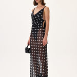 SS26-D-1045-36 raisa_vanessa black-polka-dot-cowl-neckline-see-through-chiffon-pareo-dress