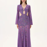 SS26-D-1041-34 raisa_vanessa multicolor-foil-printed-violet-jersey-dress-with-flare-sleeves