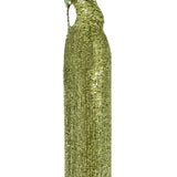 Halter Neck Sequined Maxi Dress