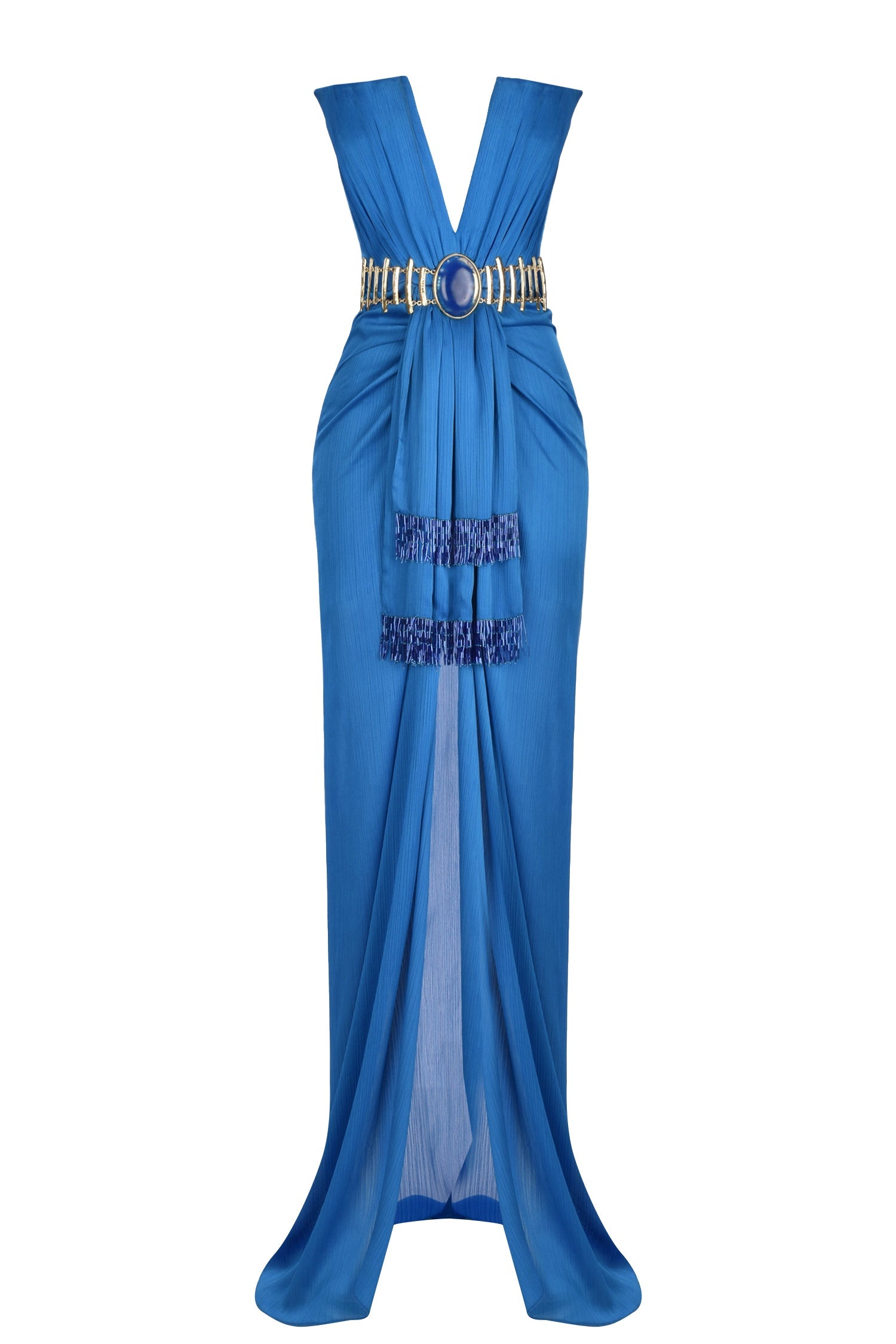 RS23-D-2063-Blue-44 raisa_vanessa satin-deep-v-neck-strapless-maxi-dress-with-gold-belt