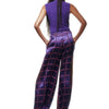 Purple Ecose Satin Wide Leg Pants