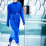Maxi Jacket with Gold Belt