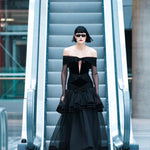 FW21-D-311 raisa_vanessa tulle-ruffled-off-the-shoulder-maxi-gown