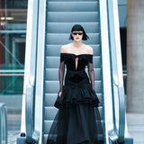 FW21-D-311 raisa_vanessa tulle-ruffled-off-the-shoulder-maxi-gown