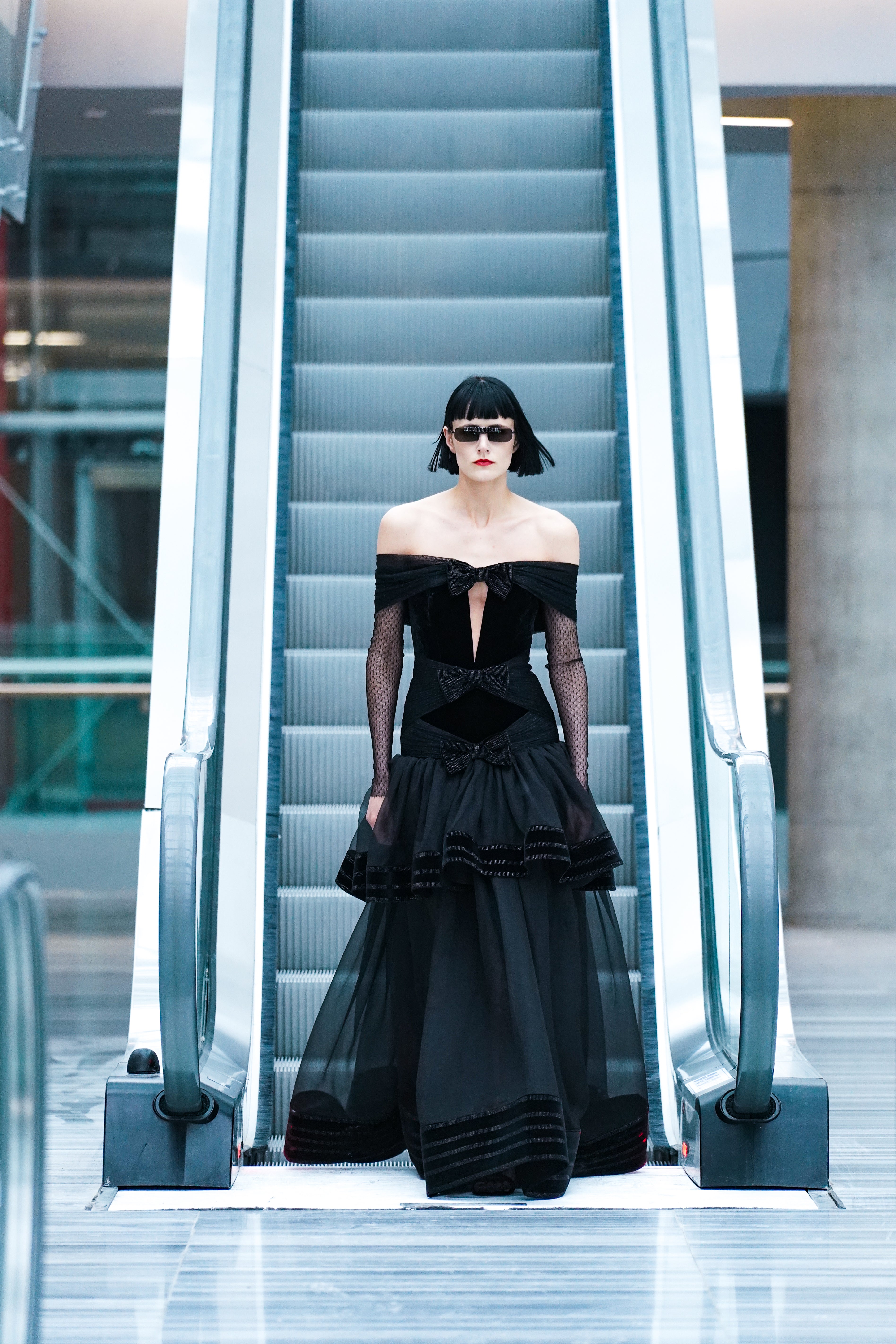 FW21-D-311 raisa_vanessa tulle-ruffled-off-the-shoulder-maxi-gown
