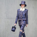 Tweed Mini Jacket Dress with Gold Buckles