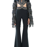 Lace Creppe Full Embroidered Spanish Jumpsuit