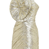 Gold Draped Mini Dress