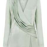 V-Neck Jacket with Crystal Details