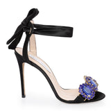 Single Band Black Heels With Crystal