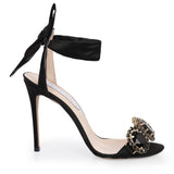 Single Band Black Heels With Crystal