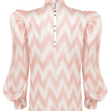 Pink Zigzag Blouse