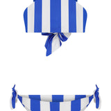 Striped Halter Neck Bikini