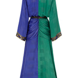 Satin Wrap Maxi Robe Dress