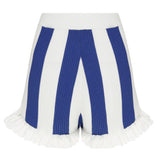 Striped High Waist Knit Mini Shorts