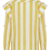 Striped Linen Shirt with Gold Buckles