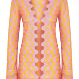 SS22-J-559-Orange-Fuschia-36 raisa_vanessa geometrical-padded-jacket-with-buckles