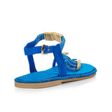 Knotty Sandals with Gold Buckles