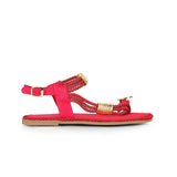 Knotty Sandals with Gold Buckles