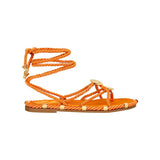 Knotty Sandals with Gold Buckles