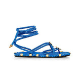 Knotty Sandals with Gold Buckles