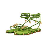 Knotty Sandals with Gold Buckles