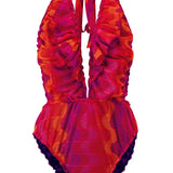V-Neck Textured Swimsuit