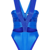 V-Neck Swimsuit with Cutout Details