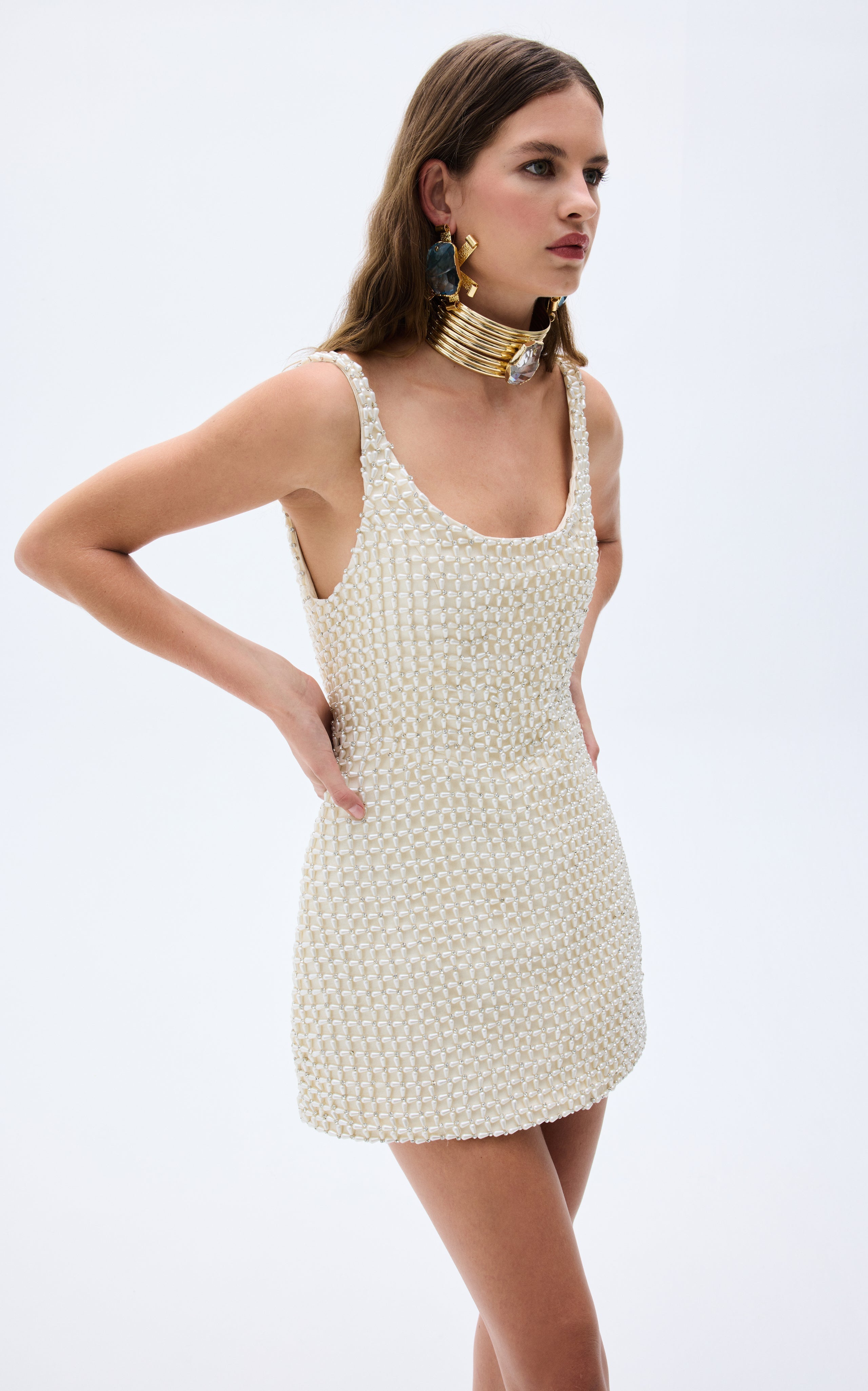 SS25-D-1004-white-40 raisa_vanessa crystal-and-pearl-beaded-hand-embroidered-sculptural-mini-dress