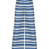 Navy Striped Wide Leg Pants