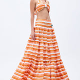 Orange Marine Maxi Skirt