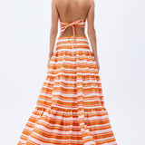 Orange Marine Maxi Skirt