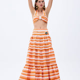 Orange Marine Maxi Skirt