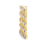 gold-chain-earrings-with-silver-crystals raisa_vanessa gold-chain-earrings-with-silver-crystals