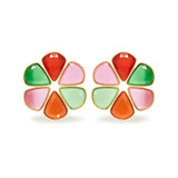 SS26-ACC-1021 raisa_vanessa flower-shaped-earrings-with-multicolor-drop-shaped-diamonds