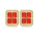SS26-ACC-1029 raisa_vanessa rectangular-gold-plated-earrings-with-red-diamonds