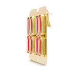 rectangular-gold-plated-earrings-with-red-diamonds raisa_vanessa rectangular-gold-plated-earrings-with-red-diamonds