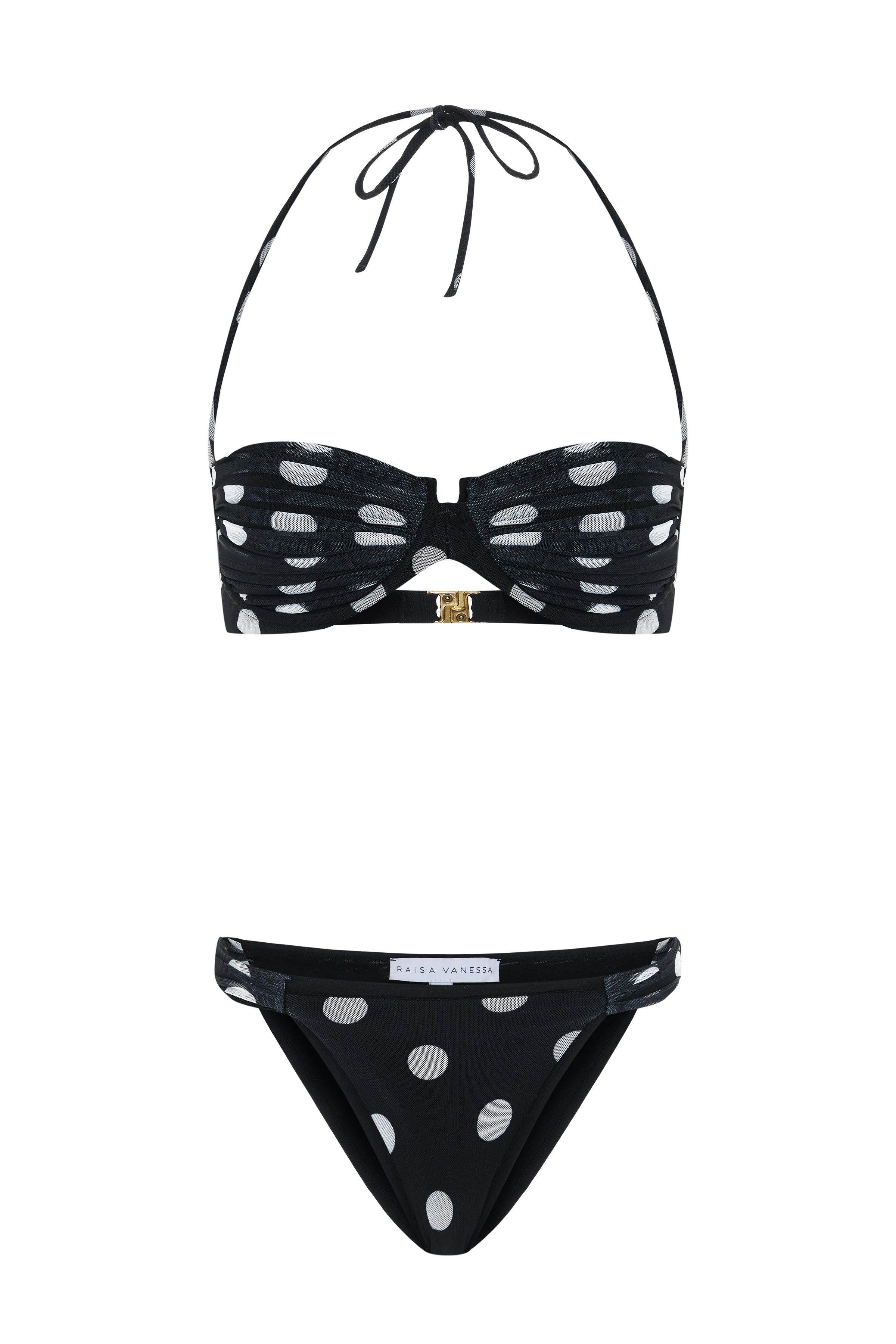 SS26-BW-1005-40 raisa_vanessa black-polka-dot-ruched-bikini-set