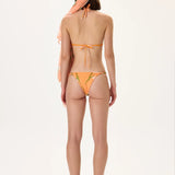 Flower Patterned Orange Bikini Set
