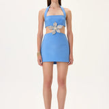 SS26-D-1003-34 raisa_vanessa mini-cut-out-dress-with-crystal-flower-on-the-waist