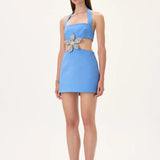 SS26-D-1003-36 raisa_vanessa mini-cut-out-dress-with-crystal-flower-on-the-waist