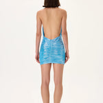 SS26-D-1004-38 raisa_vanessa ruched-metallic-jersey-mini-dress-with-crystal-flower-on-the-waist