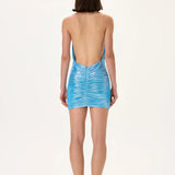 SS26-D-1004-38 raisa_vanessa ruched-metallic-jersey-mini-dress-with-crystal-flower-on-the-waist