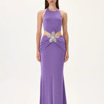 SS26-D-1007-34 raisa_vanessa violet-buzzy-maxi-gown-with-draped-waistline-and-crystal-flower