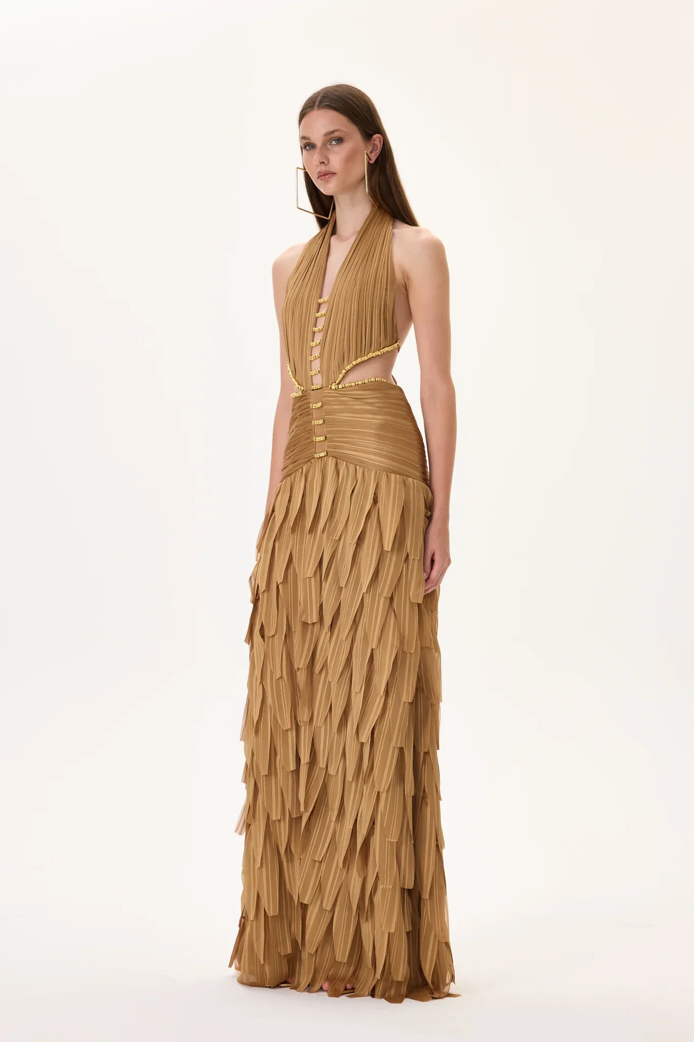 SS26-D-1012-36 raisa_vanessa laser-cut-chiffon-maxi-dress-with-draped-body-and-gold-beadings