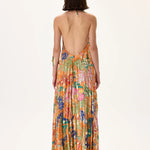 SS26-D-1024-38 raisa_vanessa orange-pleated-viscose-multi-color-flower-printed-midi-dress-with-gold-foil-accents