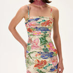 SS26-D-1026-40 raisa_vanessa ecru-pleated-viscose-multi-color-flower-printed-dress-with-gold-foil-accents